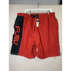 FUBU The Collection Shorts Swim Trunks Mens Size XL Red Y2K Vintage NWT